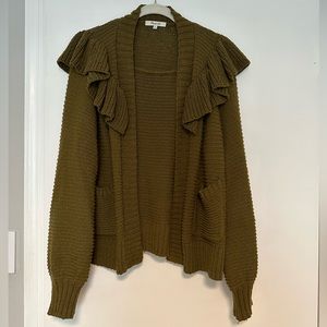 Madewell ruffle cardigan